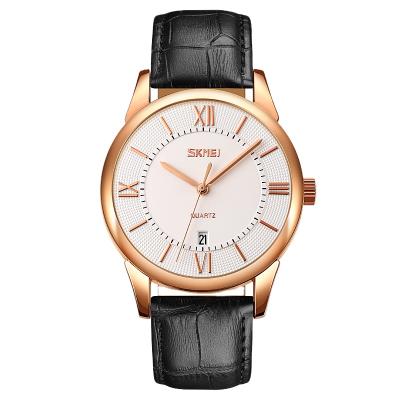 China Day/Date Skmei 9261 Mens Watches Leather Strap Mens Time Date Watch for sale