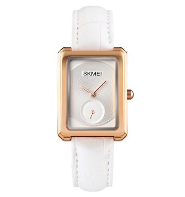 China Newest skmei 1691 simple quartz watch cheap genuine quartz leather western watch water resistant for sale