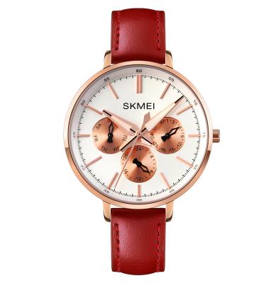 China SKMEI watch 3dail quartz watch elegant women leather wristwatches 1665 ladies leather watch woman block tangan for sale