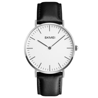 China Water resistant skmei 1182 custom watch leather strap relogio women analog quartz watch price for sale