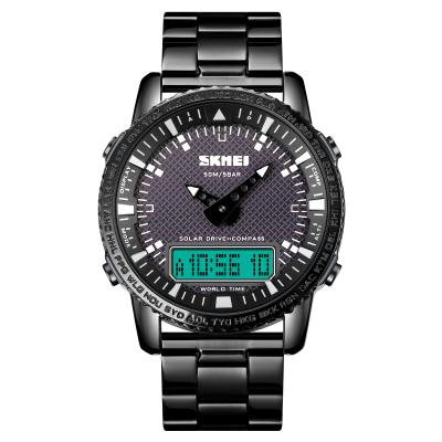 China SKMEI 1871 Custom Alarm Solar Compass Electronic Military Digital Watch 50 Meter Waterproof Sports Metal Men for sale