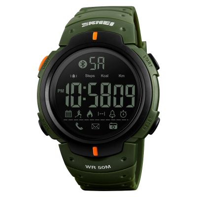 China Alarm Skmei 1301 Time 50M Waterproof PU Strap Digital Watch Call Remind Date Pedometer Watches for sale