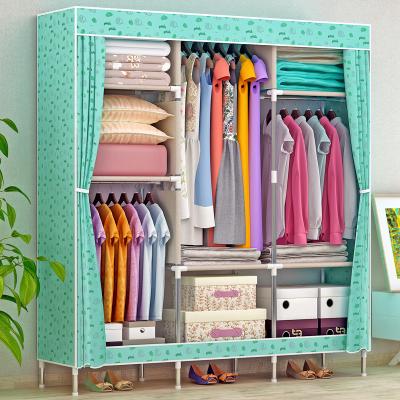 China Included Design (Other) Adjustable Cheap Bedroom Gather Cloth Wardrobe Almirah Cloth Storage Wardrobe Cabinet for sale