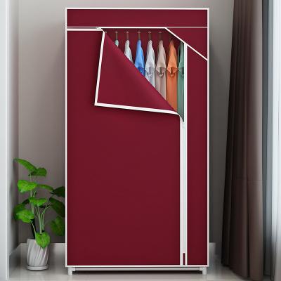 China SuoErNuo Traditional Bedroom Wardrobe Folding Cabinet Nonwoven Fabric Foldable Wardrobe for sale