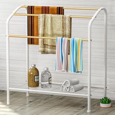 China Outdoor Country Balcony Clothes Drying Rack Bedroom Hanger Rack Laundry Drying Single Towel Rack for sale