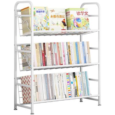 China Hot Selling 3 Tier Metal Wrought Iron Adjustable Bookshelf Bookcase Bookcase Children's Single Shelf (Other) for sale