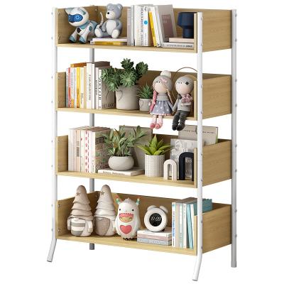 China Steel Ladder Shelf (Other) Low MOQ 5 Tier Bookcase Shelf Rack Book Rack Metal Display Rack Adjustable for sale