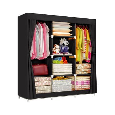 China Home Portable Easy Foldable Cloth Wardrobe Closet Set Movable Wardrobe for sale