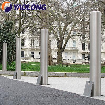 China Car Parking Traffic Safety Metal Bollard Stainless Steel Removable Pipe Bollards Manufacturers for sale