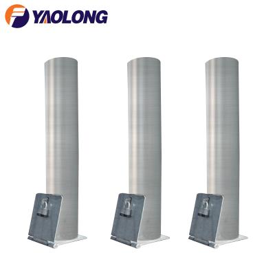 China Roadway Safety Removable Stainless Steel Fold Down Bollard SS Manual Movable Bollard for sale