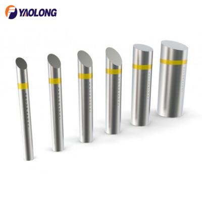 China Roadway Security Satin Brush Guardrail Stainless Steel Grade 316l Garden Bollards for sale