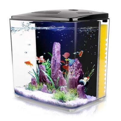 China FREESEA Viable Fashionable Fish Tank Mini With Rounded Corners Small Aquarium Home Aquarium for sale