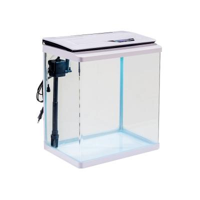 China Cheap Viable Led Closed Aquarium Mini Desktop Fish Tank Float Glass Table Fish Farming Tank Aquarium for sale