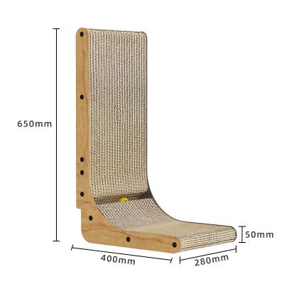 China Wholesale Viable Vertical Replaceable Post Cardboard Scratcher L Shaped Cat Tree Cat Scratching Board for sale