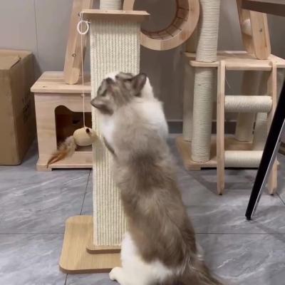 China New Design Simple Structure Cat Scratching Post Sisal Cat Viable Hot Selling Post for sale