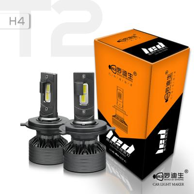 China High Power Super Bright T2 H4 100W LED Headlights Auto Lighting System Led Car Bulb Universal for sale