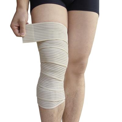 China Durable Weightlifting Gym Training Knee Compression Bandage Elastic Wraps for sale