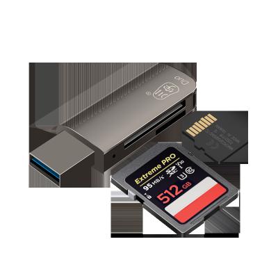 China ABS C370 two cards can copy each other and read the data at the same time USB3.0 SD+TF two-in-one multi-drive card reader for sale