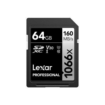 China SD Card for Camera SDXC U3 Video 100% Lexar 1066X SD Card 64g 128g 256g Genuine Professional Flash Memory Card Max 160m/s for 4K Digital Camera for sale