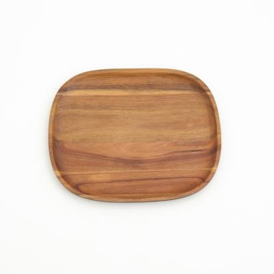 China Modern Unique Steak Dishes Waterproof Wooden Dustproof Wooden Coffee Dish Sustainable Easy To Clean for sale