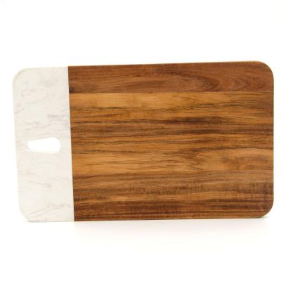 China Long Life Promotional Heat Sustainable Marble Cutting Board Insulated Wood Cutting Plates Acacia for sale