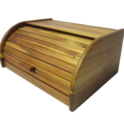 China Personalized Bamboo Box Vintage Customization Quality Assurance Waterproof Dustproof Bread Storage Box for sale