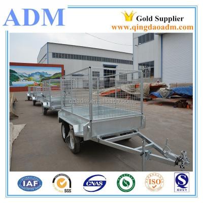 China Other Trailers Hot Dip Galvanize Tandem Caged ATV Box Trailer for sale