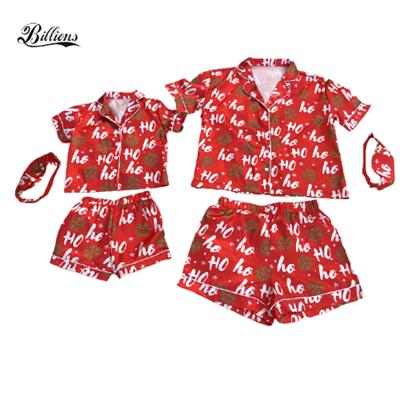 China QUICK DRY drop shipping pajamas 2021 christmas print hoho adult pijamas sleep wear short pajamas women christmas sleeve sleepwear for sale