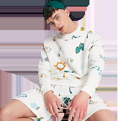 China BILLIONS 2022 New Men's Cartoon Print Breathable Loose Casual Shorts Oversized Sweatshirt For Men for sale