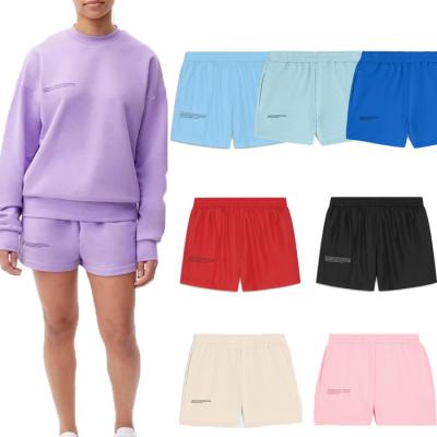 China Anti-wrinkle BILLION Customized fashion waist ladies casual elastic short pants women running shorts cotton LOGO sweat shorts wholesale for sale