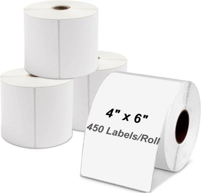 China Waterproof Customized Self Adhesive Label Paper Roll Shipping Label Printer 4x6 Thermal Paper Label for sale