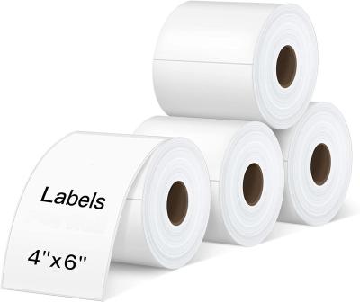 China Waterproof Custom Self Adhesive 4x6 Shipping Label Thermal Direct Labels Roll a6 Thermal Paper Sticker for sale