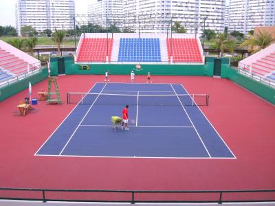 Cina Pavimentazione acrilica su misura della corte di sport all'aperto per il campo da badminton in vendita