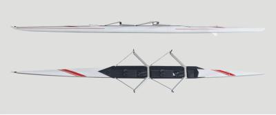 China Lightweight 2 Man Rowing Boat / Small Rowing Racing Boats OEM for sale