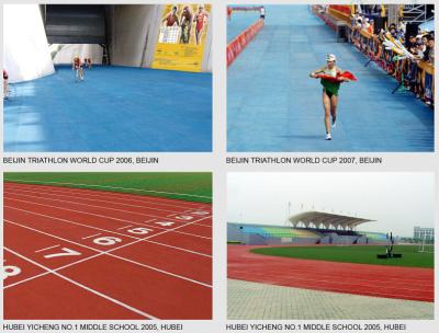 China Outdoor Rubber Flooring Running Track Surfaces for High School , College for sale