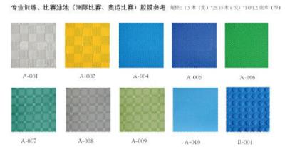 China Durable Fireproof Swimming Pool Rubber Flooring , Grey / Yellow / Blue / Green for sale