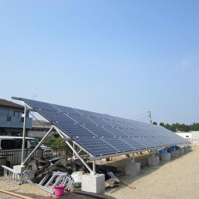 China PV Solar Panel Installation 10MW Project Metal Mounting Structure Steel Ground Aluminum Frames Concrete Base Solar Brackets for sale