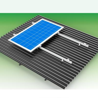 China Rapid Trapezoidal Racking Systems Solar Panel Mount Roof Metal Roof Installation Solar Launched Roof Rack System for sale