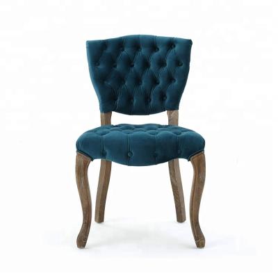 China Vintage Industrial Cheap Industrial Dining Chair Victoria Ghost Velvet Vintage Elegant Low Back Wingback Wooden Dining Chair for sale