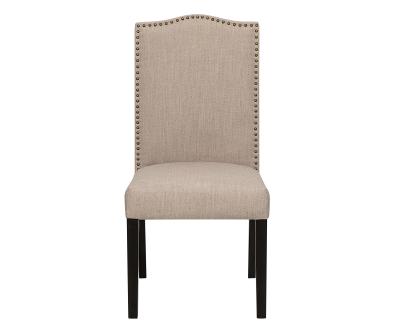 China Fashionable American Style Hotel Furniture Upholstered Fabric Tufted Back Vintage Dining Chair for sale