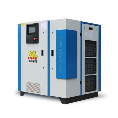 China OIL-LESS 90KW air cooling direct drive air compressor industrial screw air compressor for rubber productions for sale