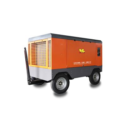 China OIL-LESS 10 Bar Screw Diesel Mobile Air Compressor For Drilling Rig Diesel Air Compressor Mini Air Compressor for sale