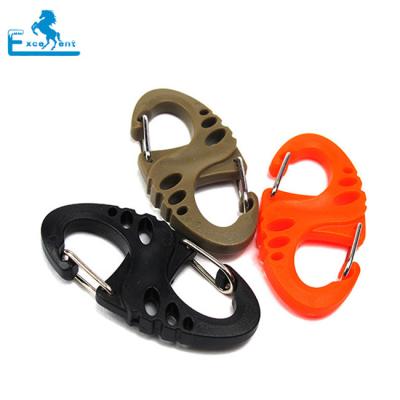 China Sustainable Plastic S Shape Hanger Carabiner Hook For Backpack Hooks And Rails Backpack, Key Chain Etc. for sale