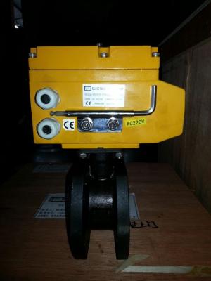 China Rotary electric actuator with carbon steel Electric Ball Valve , 220VAC for sale