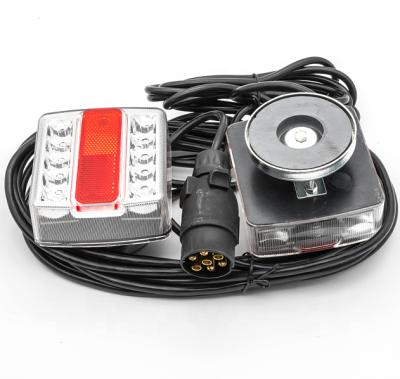 China Trailer Parts E-Mark Square LED Trailer Light Kits With Magnetic for sale