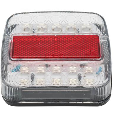 China European Type Trailer Parts Square LED Trailer Tail Light For RV Boat Trailer And Truck for sale