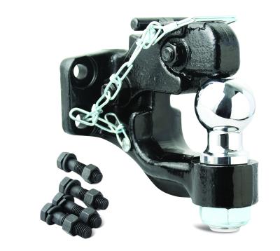 China Trailer Parts Capacity is 16000Lbs Forged Hardware Enclosed Pintle Hook With Hitch Ball for sale