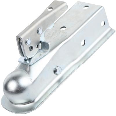 China Trailer Parts Lock Style Straight Channel 3500LBS Hitch Coupler Tow Coupling Galvanized Trailer Coupler For Trailer for sale