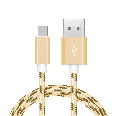 China Nylon Braided Aluminum Usb Cable Ready Running USB Type-c 5v To Usb Cable 12v Type-c 0.25M Usb Cable for sale