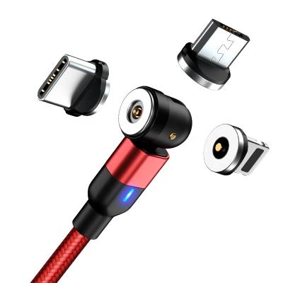 China 3 in 1,540 degree 3 out of 3 quickly charging 3 in 1 rotatable magnetic usb cable for sale